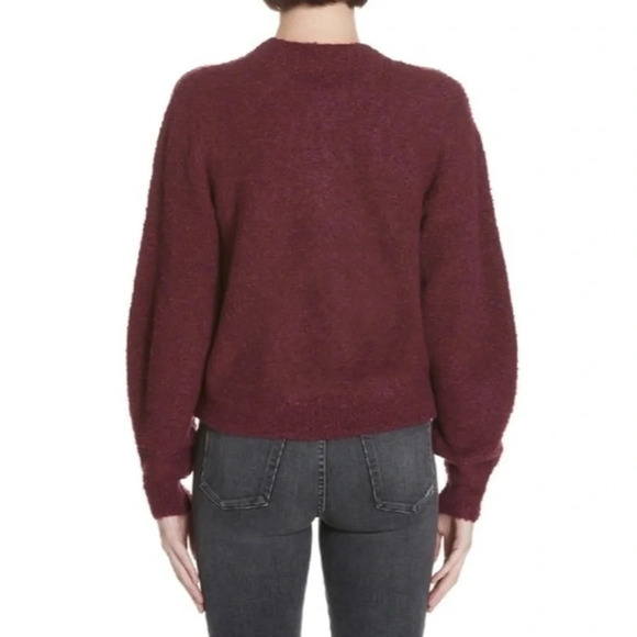 Joie • Stavan Metallic Detail Crewneck Sweater Blackberry - Picture 2 of 11
